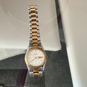 Seiko Gold and Silver Bracelet Watch